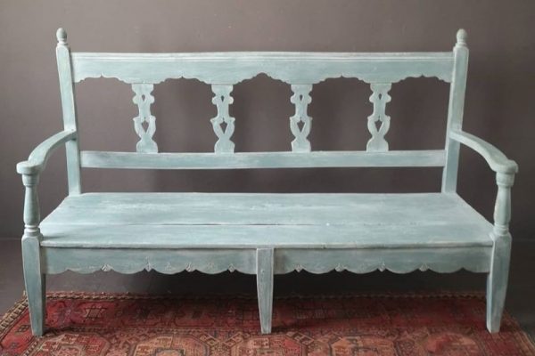 banco estilo mudejar pintado