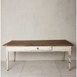mesa de trabajo pintada a mano