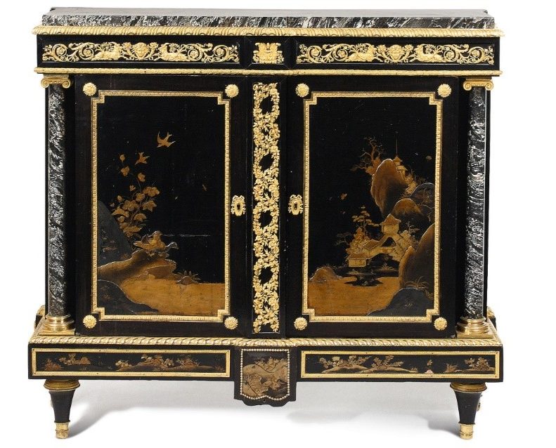 Mathieu Befort mueble estilo louis xvi ebano y laca japonesa