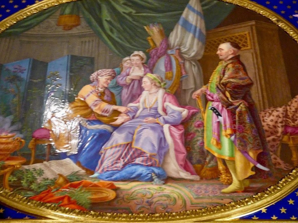 porcelena Sevres en los muebles de Martin Carlin